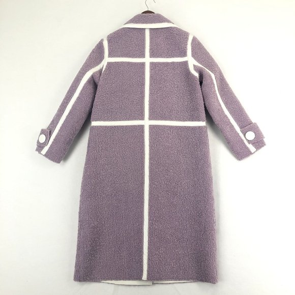Stand Studio Women's Size 36 (US 4) Pale Iris Purple White Kenzie Coat MRSR $995 - Picture 13 of 13